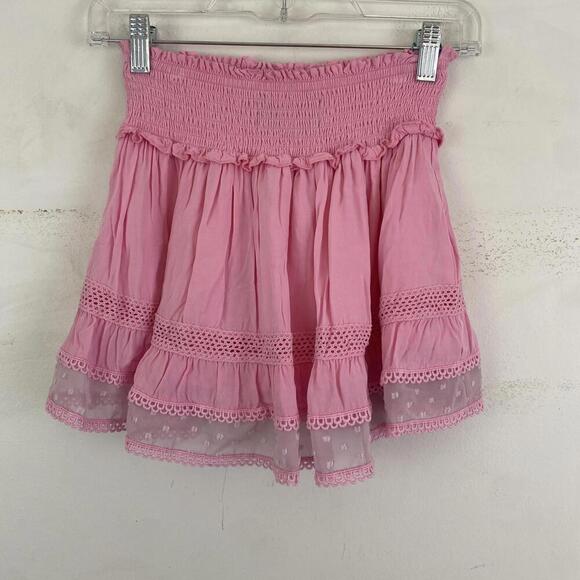 KATIE J NYC pink ruffle mini skirt - Picture 4 of 6